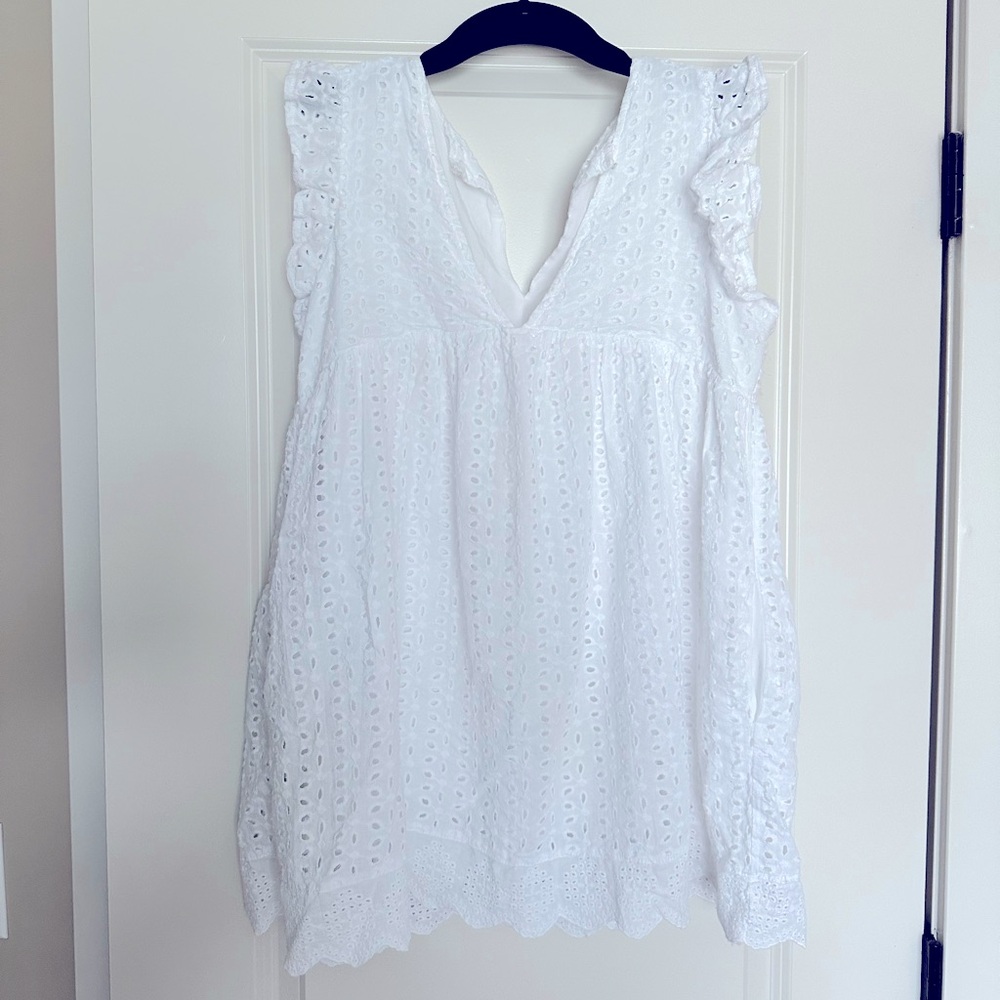 Mustard Seed white eyelet romper